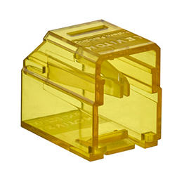 Leviton Secure RJ Housing Yellow Color Transparent Pack Of 48 With Key (SRJHS-Y)