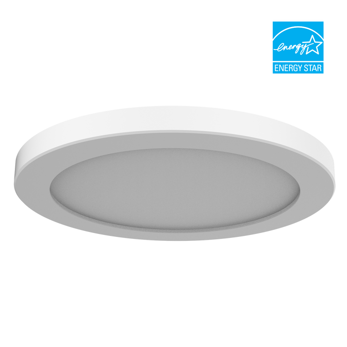 EIKO SSD5.5-10W-9FCCT-UDIM-WH Slim Surface LED Downlight 5.5 Inch 800Lm 10W 90 CRI CCT Selectable 2700K/3000K/3500K/4000K/5000K 120-277V 0-10V Dimming White (15153)