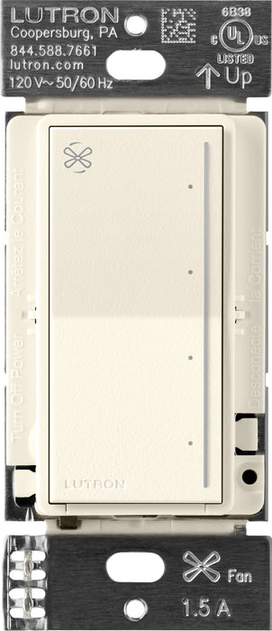 Lutron Sunnata Touch Fan Control 4-Speed 1.5A Paddle Fan AC Motor Single Pole Neutral Required 120V Biscuit (ST-FSQ-N-BI)