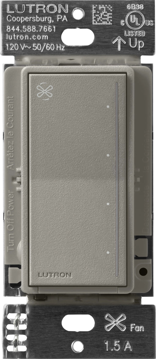 Lutron Sunnata Touch Fan Control 4-Speed 1.5A Paddle Fan AC Motor Single Pole Neutral Required 120V Cobblestone (ST-FSQ-N-CS)