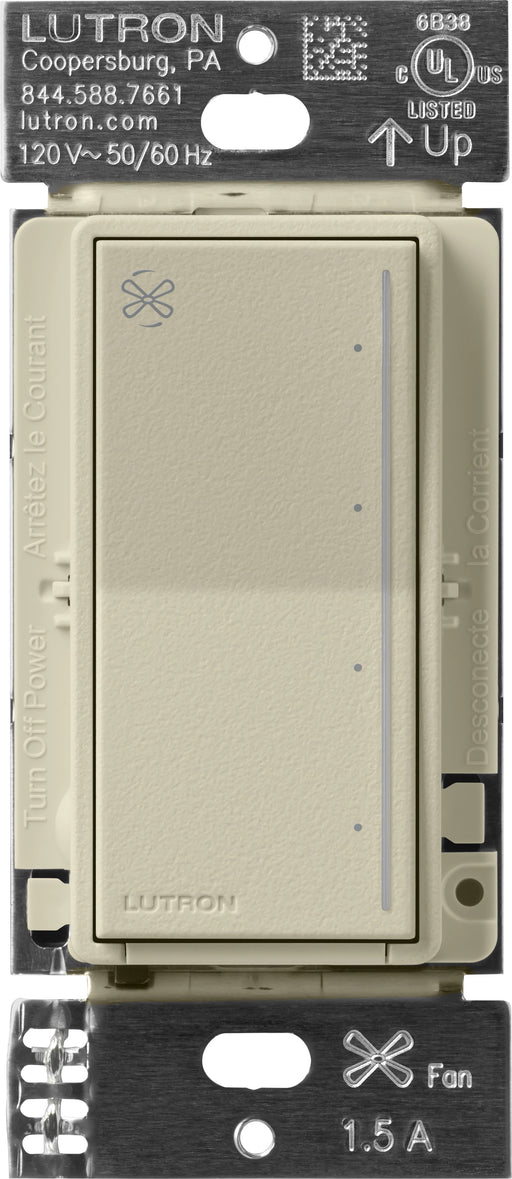 Lutron Sunnata Touch Fan Control 4-Speed 1.5A Paddle Fan AC Motor Single Pole Neutral Required 120V Clay (ST-FSQ-N-CY)