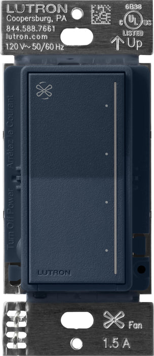 Lutron Sunnata Touch Fan Control 4-Speed 1.5A Paddle Fan AC Motor Single Pole Neutral Required 120V Deep Sea (ST-FSQ-N-DE)