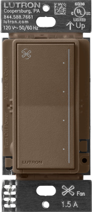 Lutron Sunnata Touch Fan Control 4-Speed 1.5A Paddle Fan AC Motor Single Pole Neutral Required 120V Espresso (ST-FSQ-N-EP)