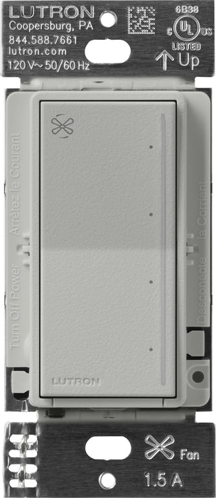 Lutron Sunnata Touch Fan Control 4-Speed 1.5A Paddle Fan AC Motor Single Pole Neutral Required 120V Pebble (ST-FSQ-N-PB)