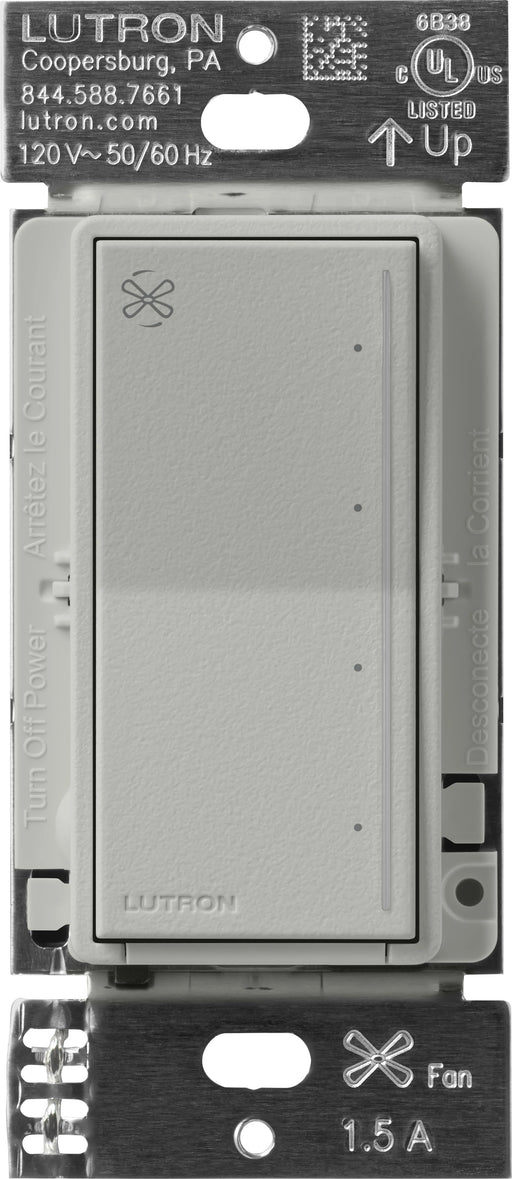 Lutron Sunnata Touch Fan Control 4-Speed 1.5A Paddle Fan AC Motor Single Pole Neutral Required 120V Pebble (ST-FSQ-N-PB)