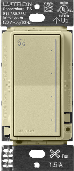 Lutron Sunnata Touch Fan Control 4-Speed 1.5A Paddle Fan AC Motor Single Pole Neutral Required 120V Sage (ST-FSQ-N-SA)