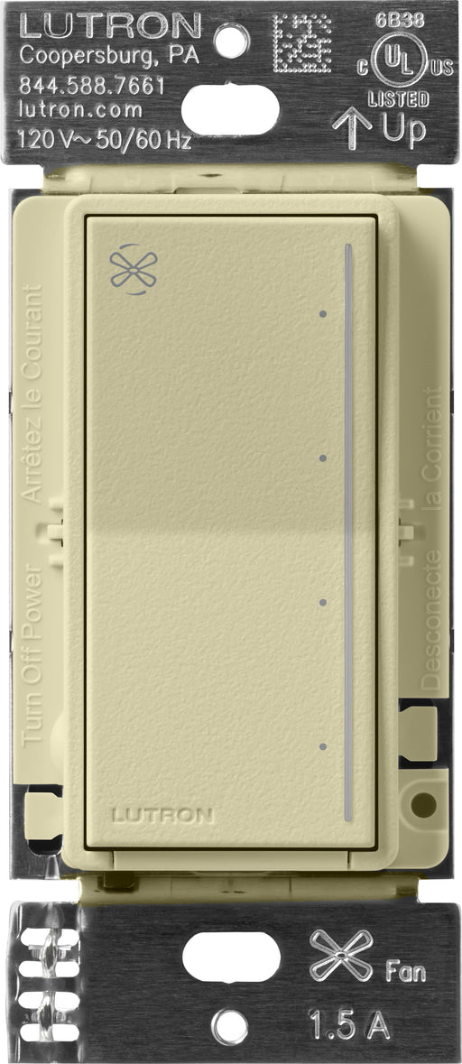 Lutron Sunnata Touch Fan Control 4-Speed 1.5A Paddle Fan AC Motor Single Pole Neutral Required 120V Sage (ST-FSQ-N-SA)