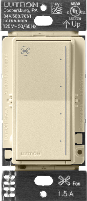 Lutron Sunnata Touch Fan Control 4-Speed 1.5A Paddle Fan AC Motor Single Pole Neutral Required 120V Sand (ST-FSQ-N-SD)