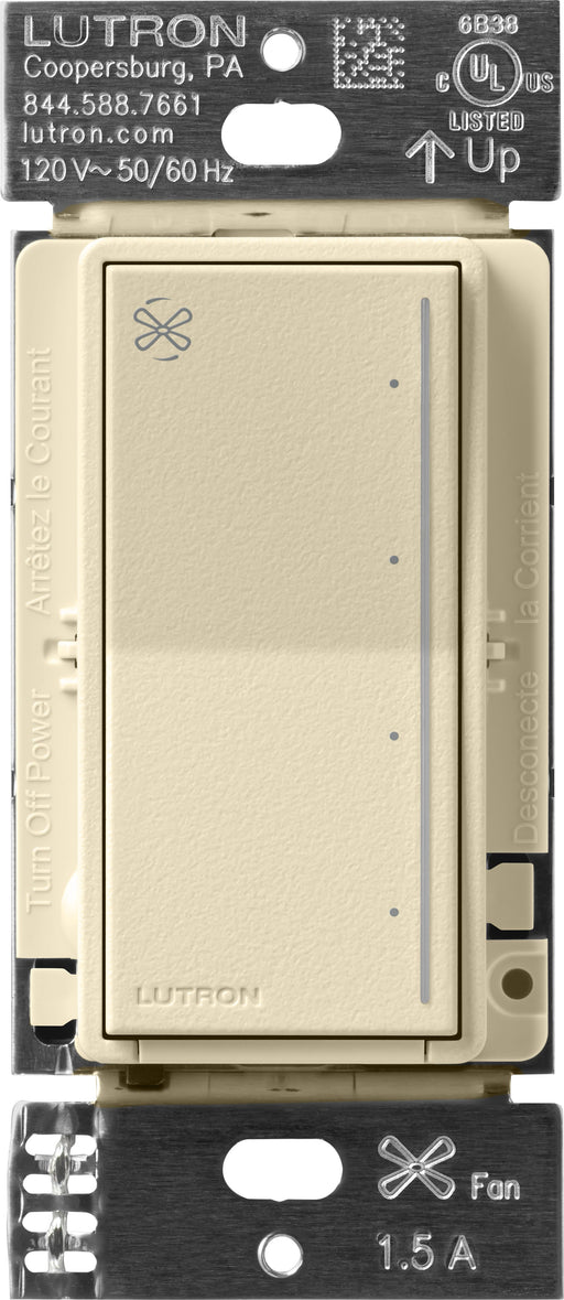 Lutron Sunnata Touch Fan Control 4-Speed 1.5A Paddle Fan AC Motor Single Pole Neutral Required 120V Sand (ST-FSQ-N-SD)