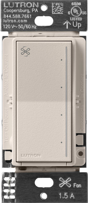 Lutron Sunnata Touch Fan Control 4-Speed 1.5A Paddle Fan AC Motor Single Pole Neutral Required 120V Taupe (ST-FSQ-N-TP)