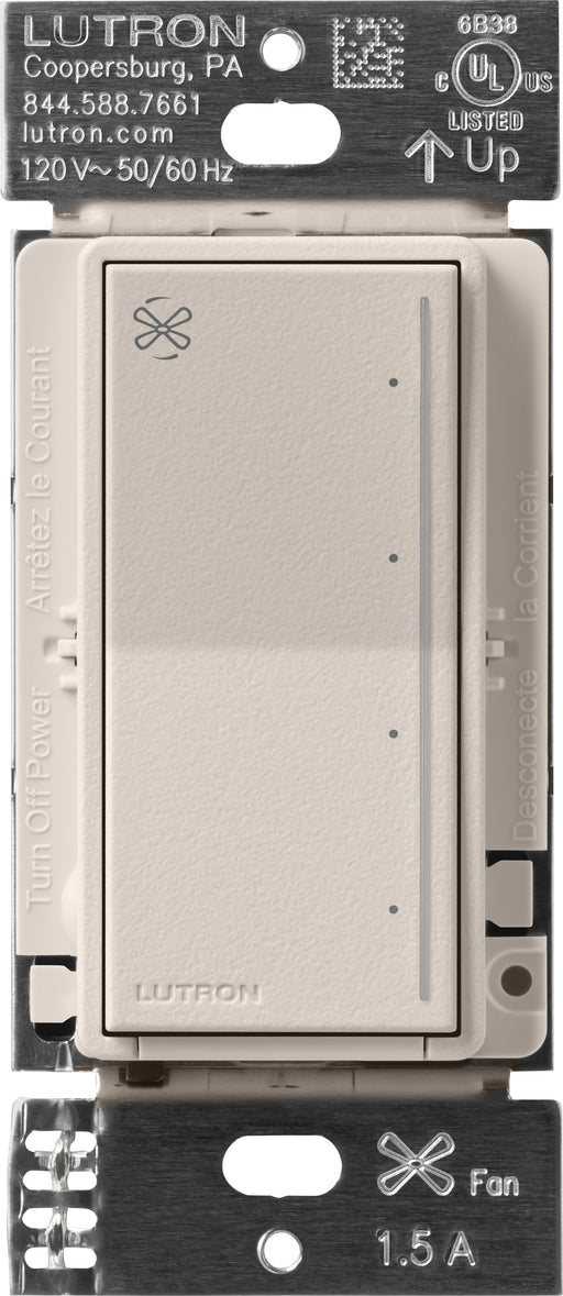 Lutron Sunnata Touch Fan Control 4-Speed 1.5A Paddle Fan AC Motor Single Pole Neutral Required 120V Taupe (ST-FSQ-N-TP)