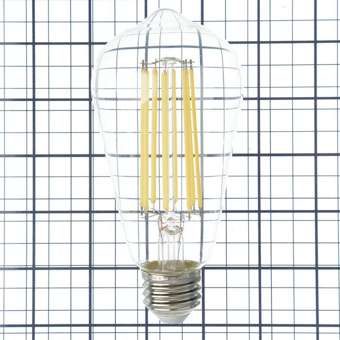 Feit Electric 15W [100W Equivalent] ST19 E26 Base Dimmable Straight Filament Clear Glass Vintage Edison LED Light Bulb Daylight 2-Pack (ST19100CL/950CA/2)