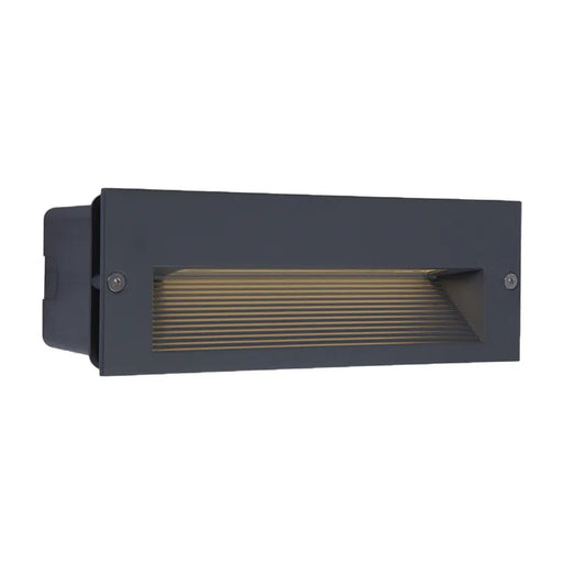 Westgate Manufacturing 8X3 Inch Square Step Light Wattage/CCT Selectable 10W/15W 3000K/4000K/5000K 100-277V 0-10V Dimmable Black (STP-8X3-MCTP-BK)