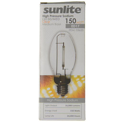 Sunlite LU150/MED HID 2100K 150W 15000Lm Ellipsoidal Dimple ED17 Medium E26 Non-Dimmable (03620-SU)