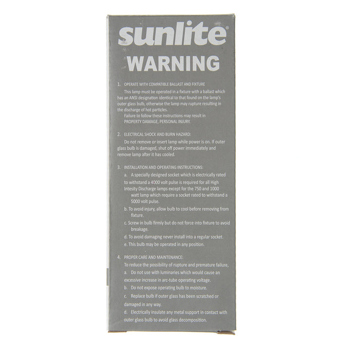 Sunlite MH100/C/U/MED HID 4000K 120V 100W 7700Lm Ellipsoidal Dimple ED17 Medium E26 Non-Dimmable (03648-SU)