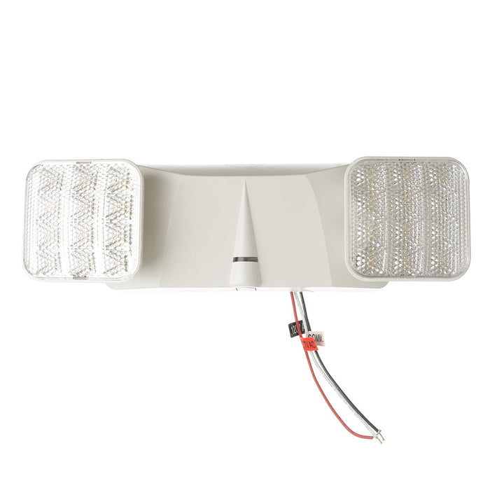 Sunlite LED Exit Fixture Dual Head Emergency Light 2.4W 180Lm 6500K 120/277V 70 CRI Wall Mount (05268-SU)