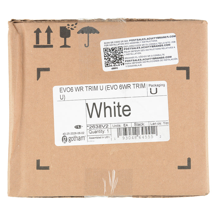 Lithonia EVO LED Downlight 6 Inch White Painted (EVO 6WR Trim U)