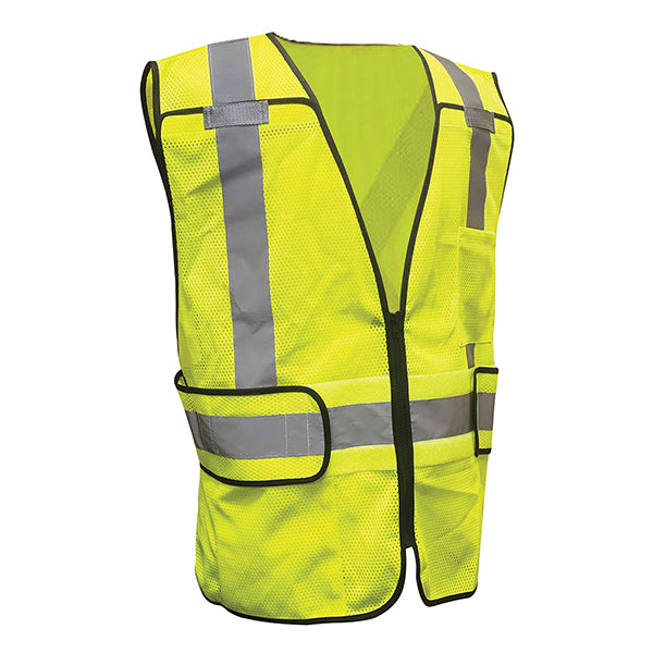 NSI Safety Vest 5 Point Break Xback 2 Pocket Yellow (SV-600-UCX)