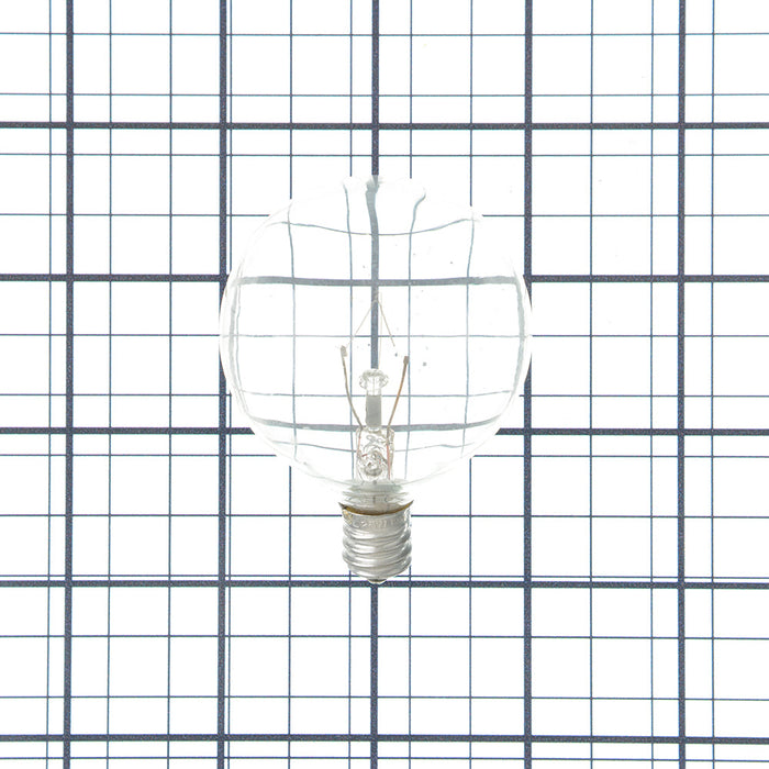 Sylvania 25G16.5C 120V Incandescent G16.5 Decor Bulb Shape Clear Finish Candelabra Base 25W 120V 2850K 6 Pack/Priced Per Each (13618)