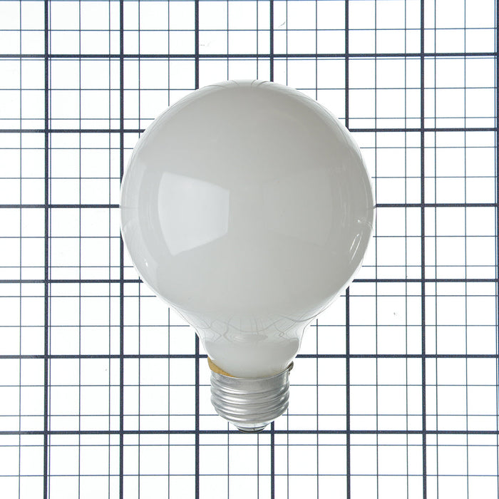 Sylvania 40G25/W/RP 120V Incandescent G25 Decor Bulb Shape Soft White Finish Medium Aluminum Base 40W 120V 2850K (14287)