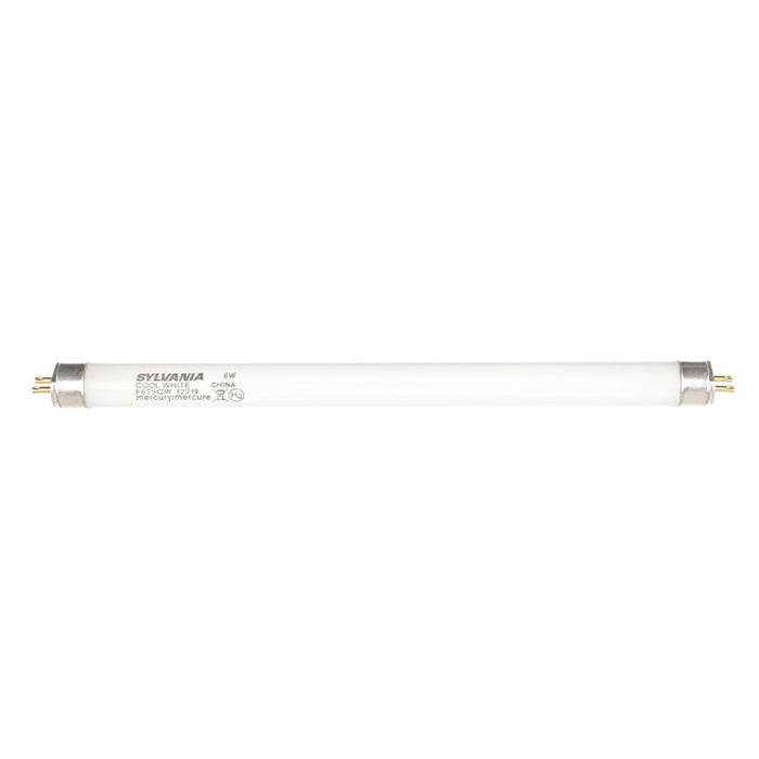 Sylvania F6T5/CW 25/CS 6W Preheat Fluorescent Lamp Cool White Phosphor 4200K 60 CRI 7500 Average Rated Life At 3 Hours/Start (21365)