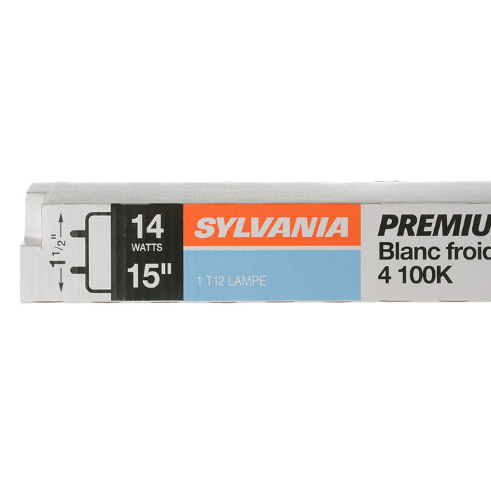 Sylvania F14T12/DCW/1/6/RP 14W 15 Inch T12 Preheat Fluorescent Lamp Designer Cool White 4100K CCT 70 CRI (21536)