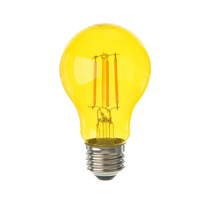 Sylvania LED4.5A19DIMYELLOWGLRP LED A19 4.5W Dimmable 15000 Life Yellow Finish (40302)