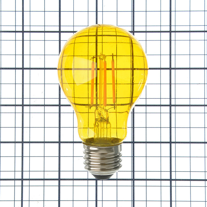 Sylvania LED4.5A19DIMYELLOWGLRP LED A19 4.5W Dimmable 15000 Life Yellow Finish (40302)