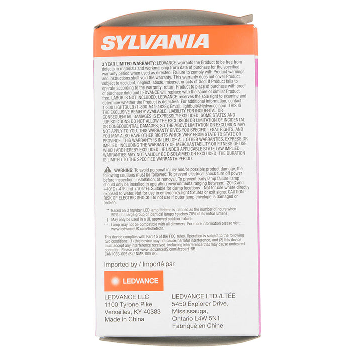 Sylvania LED4.5A19/DIM/PURPLE/GL/RP LED A19 4.5W Dimmable 15000 Life Purple Finish (40305)