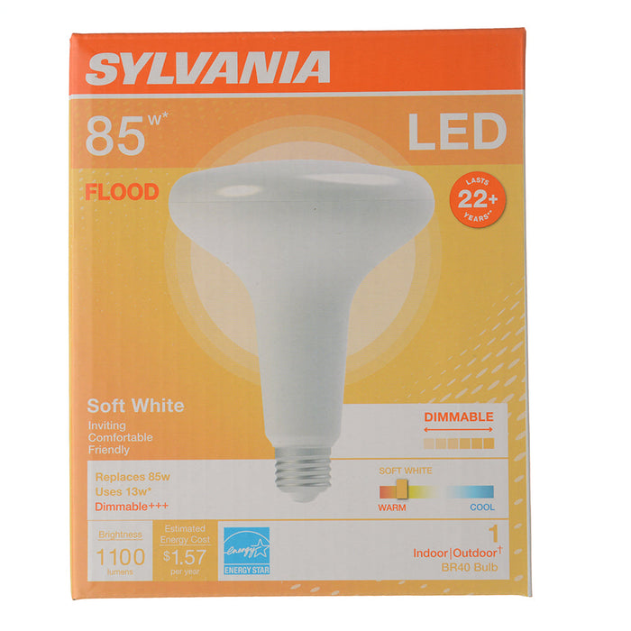 Sylvania LED12BR40DIMHO827G6RP 13W LED BR40 Dimmable 80 CRI 1100Lm 2700K 25000 Hours Medium E26 Base (40458)