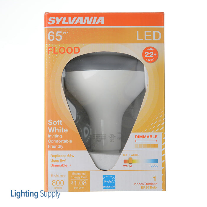 Sylvania LED9BR30DIMHO827G6RP 9W LED BR30 Dimmable 80 CRI 800Lm 2700K 25000 Hours Medium E26 Base (40460)