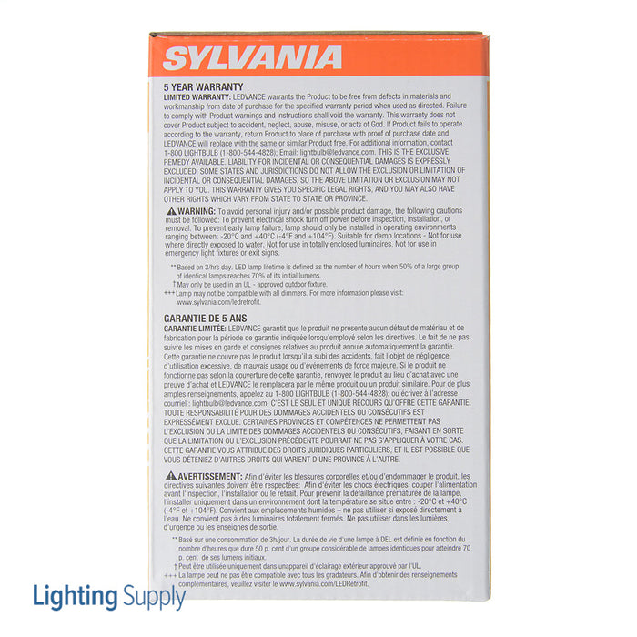 Sylvania LED9BR30DIMHO827G6RP 9W LED BR30 Dimmable 80 CRI 800Lm 2700K 25000 Hours Medium E26 Base (40460)