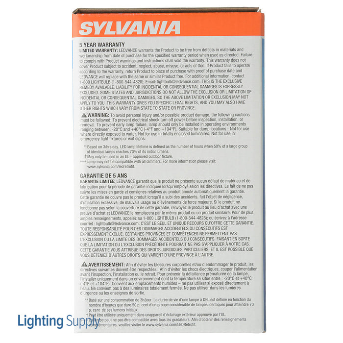 Sylvania LED9BR30DIMHO850G6RP 9W LED BR30 Dimmable 80 CRI 850Lm 5000K 25000 Hours Medium E26 Base (40461)