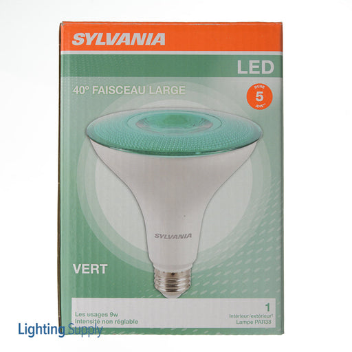 Sylvania LED9PAR38GREENRP 9W LED Colored PAR38 120V 5000 Hours Medium E26 Base Green (40829)