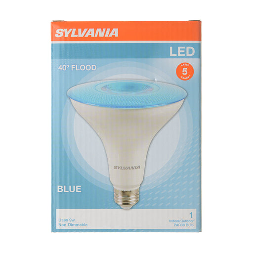 Sylvania LED9PAR38BLUERP 9W LED Colored PAR38 120V 5000 Hours Medium E26 Base Blue (40830)