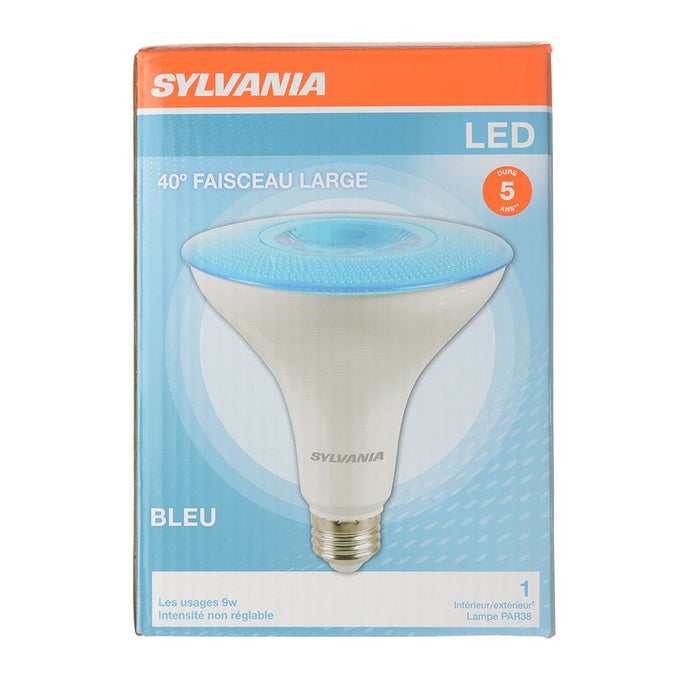 Sylvania LED9PAR38BLUERP 9W LED Colored PAR38 120V 5000 Hours Medium E26 Base Blue (40830)