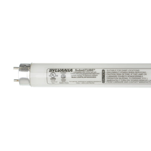 Sylvania LED8T8L24FG835SUBG9 2 Foot Substitute LED T8 Frosted Glass 8W 82 CRI 1200Lm 3500K 50000 Hours (40992)