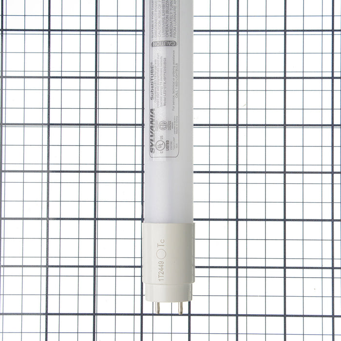 Sylvania LED10T8L48FP830SUBG8 10W 4 Foot SubstiTUBE LED T8 Frosted 82 CRI 1600Lm 3000K 50000 Hours Medium Bi-Pin Base (40999)