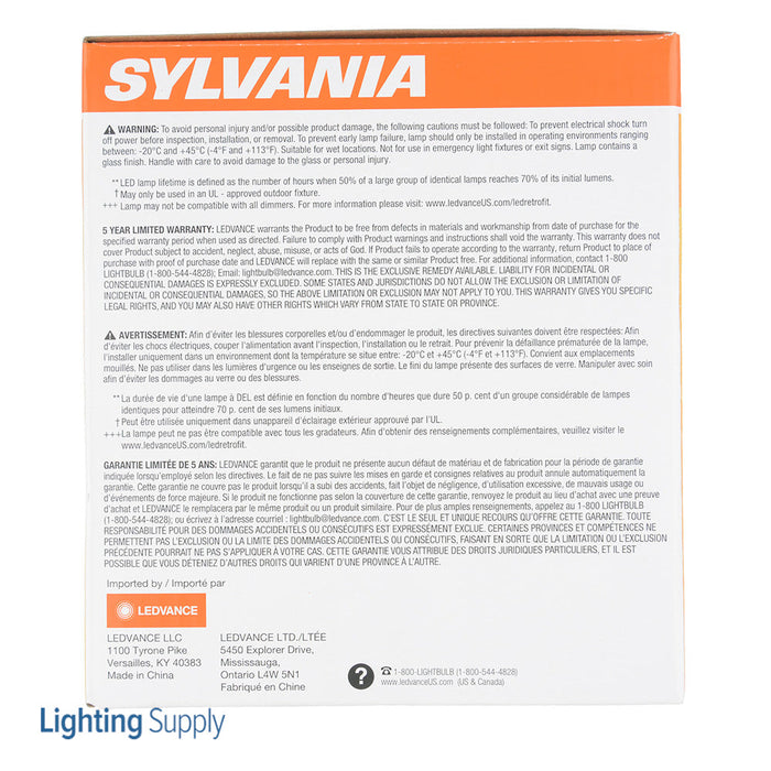 Sylvania LED14PAR38DIM827FL4013YGLWRP 14W LED PAR38 Dimmable 82 CRI 1050Lm 2700K 15000 Hours 40 Degree Beam Angle (41056)