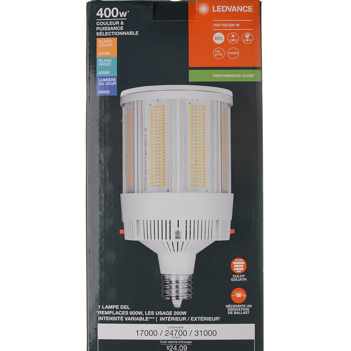 Sylvania HIDr1AS200UNV8SC2MOG Performance Class HID Replacement Mogul EX39 120-277V Wattage/CCT Selectable 200W/150W/100W 3000K/4000K/5000K 4Kv Surge Suppression (42003)