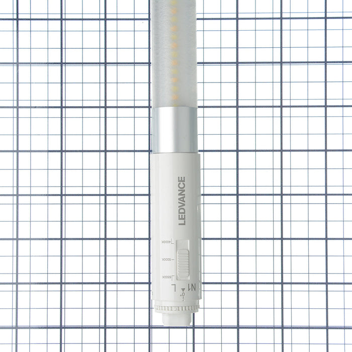 Sylvania LED9T8L24FP8SC15BF-2S LEDlescent Ballast-Free LED T8 Frosted Plastic Sign Lamp 360 LEA 9W 120-277V CCT Selectable 4100K/5000K/6500K 1600Lm R17D Base (42137)