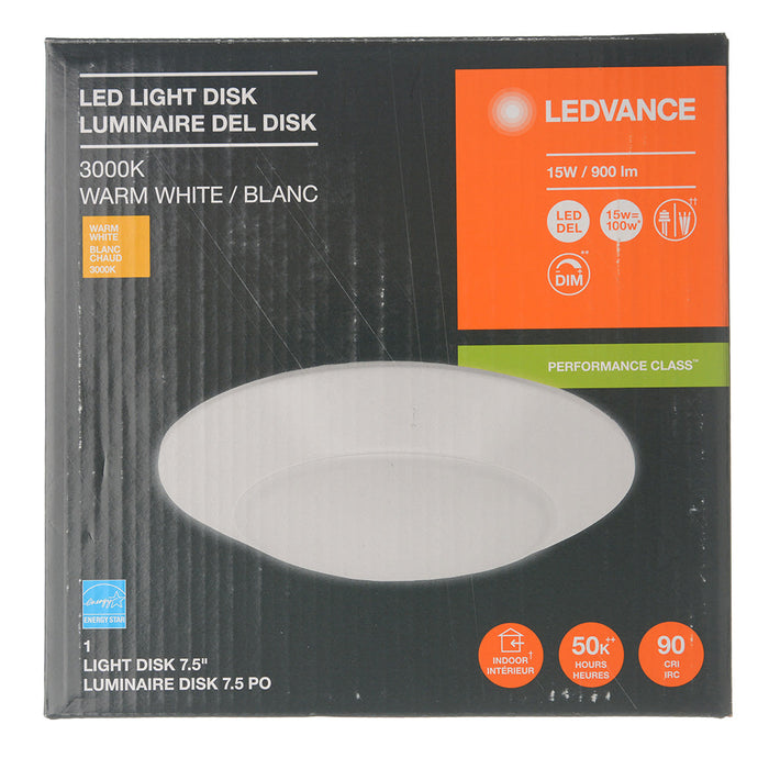 Sylvania LEDLD2A900ST930WH LED Light Disk Single 15W Dimmable 90 CRI 900 Lumen 3000K 50000 Indoor (62445)