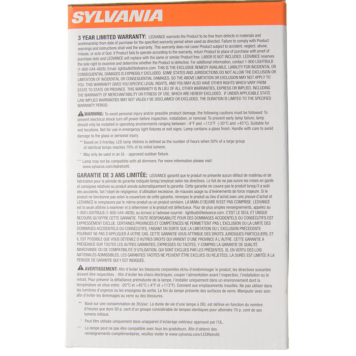 Sylvania LED14PAR38DIM850FL4013YGLWRP LED PAR38 13W Dimmable 82 CRI 1050Lm 5000K 15000 Life E26 Medium Base (74948)