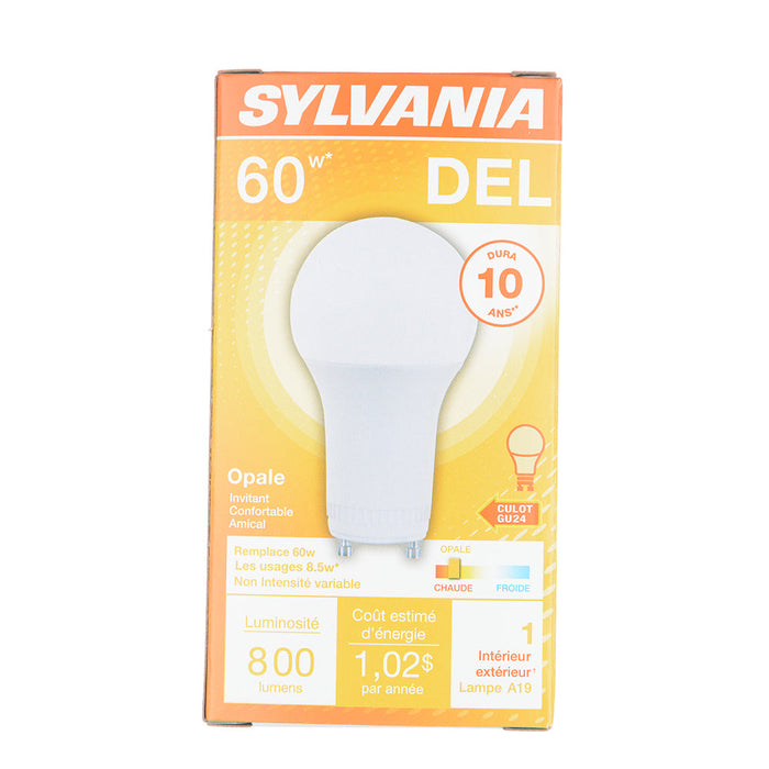 Sylvania LED8.5A19F827GU2410YVRP LED A19 8.5W Frosted 80 CRI 800Lm 2700K 11000 Life (78106)