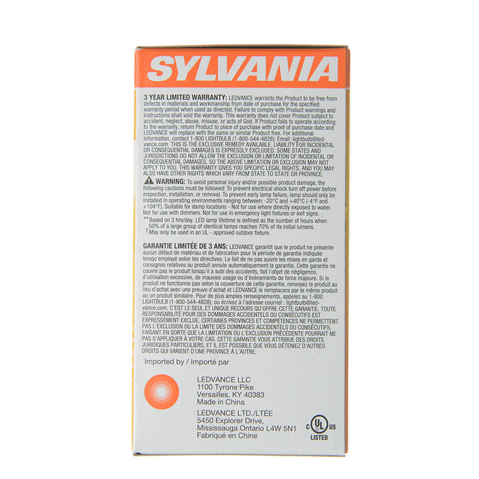 Sylvania LED8.5A19F827GU2410YVRP LED A19 8.5W Frosted 80 CRI 800Lm 2700K 11000 Life (78106)