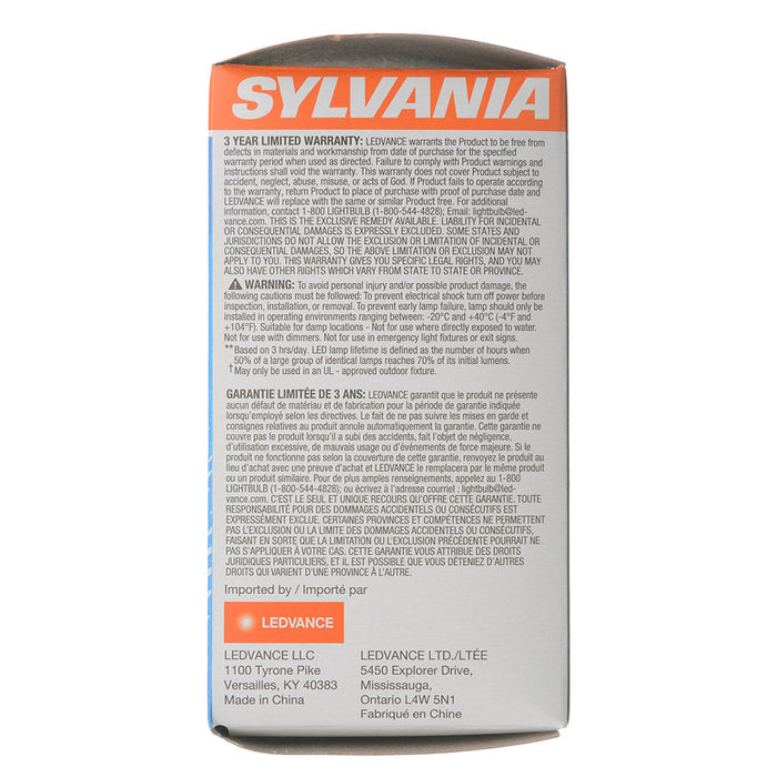 Sylvania LED8.5A19F85010YVRP LED A19 8.5W 80 CRI 800Lm 5000K 11000 Life (79281)