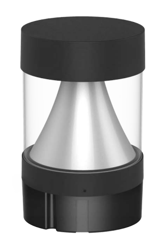 MORRIS Round LED Bollard Flat Top Wattage/CCT Selectable 14W/19W/24W 3000K/4000K/5000K 120-277V Black (72333A)