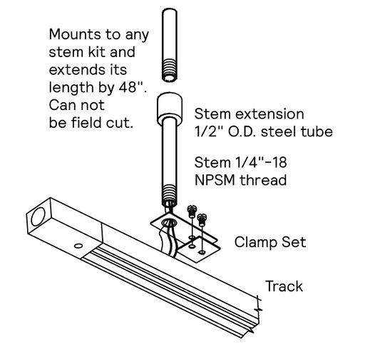 Philips Lightolier Basic Track System 48 Inch Extension Kit