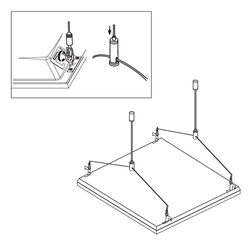 Trace-Lite Y-Cable Mounting Kit For LED Flat Panels 2-Pieces (LPX-CMK)