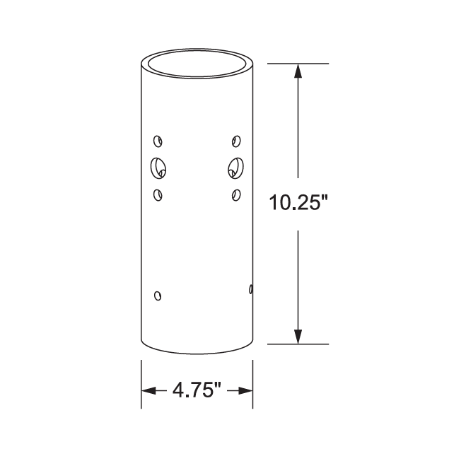 ATLAS 3.5-4 Inch Round Pole Top Adaptor Bronze (500-RPT353120BZ)